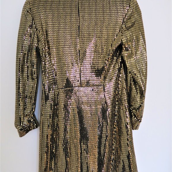 Gold Zara dress / blazer with gold sticker / shiny material - Picture 8 of 10